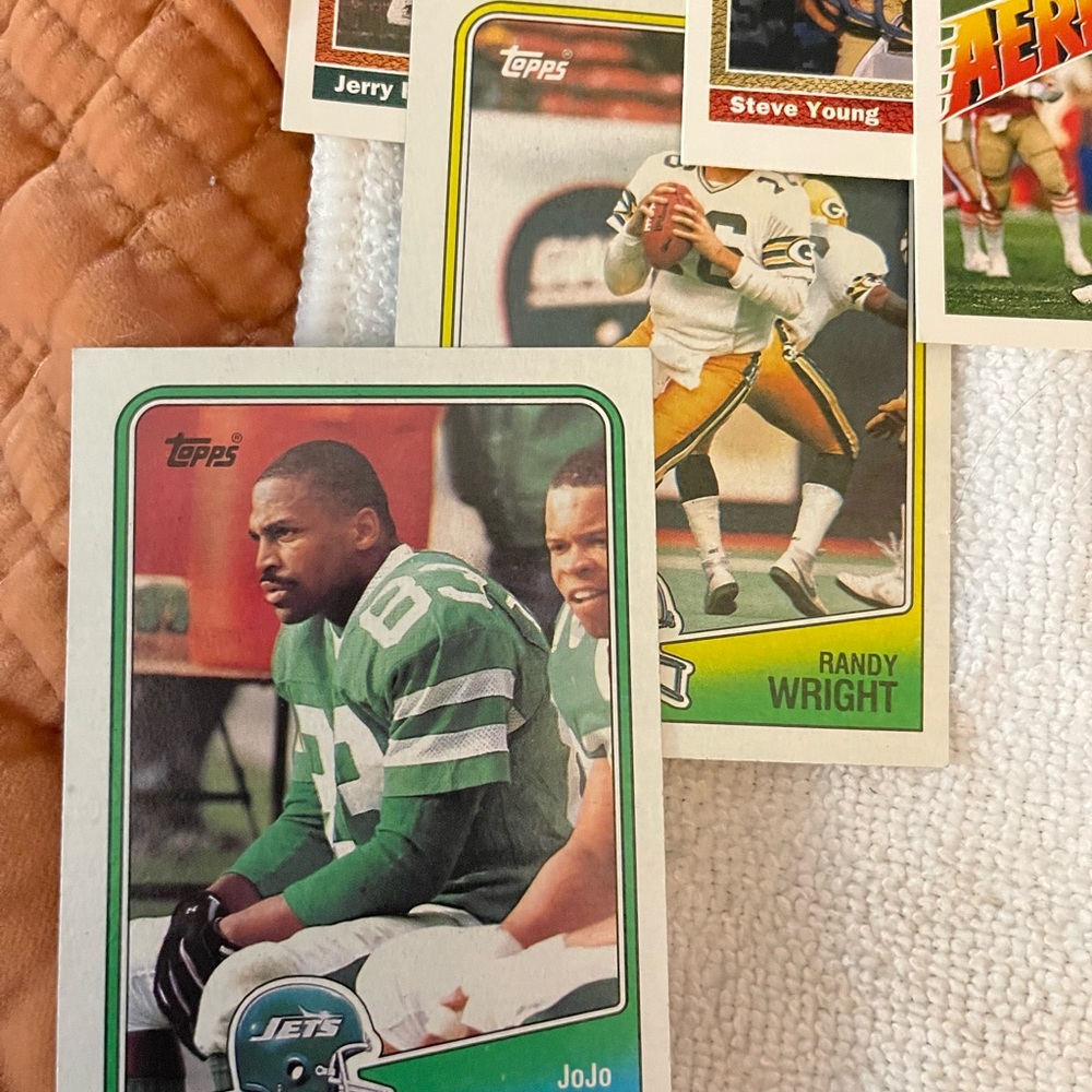 Topps Green and Yellow Football Trading Cards